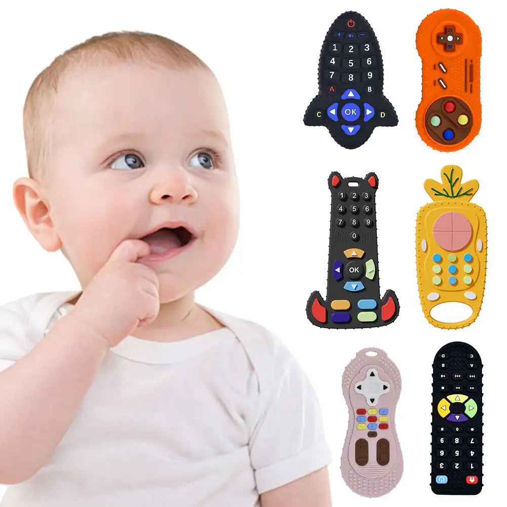 Baby Products Toys - Baby Silicone Teether Toys Remote Control
