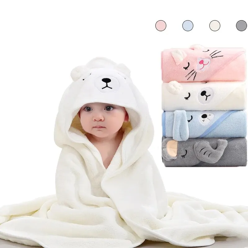 Baby Swaddle Blanket - Toddler Bathrobe Infant Bath Towel Boy