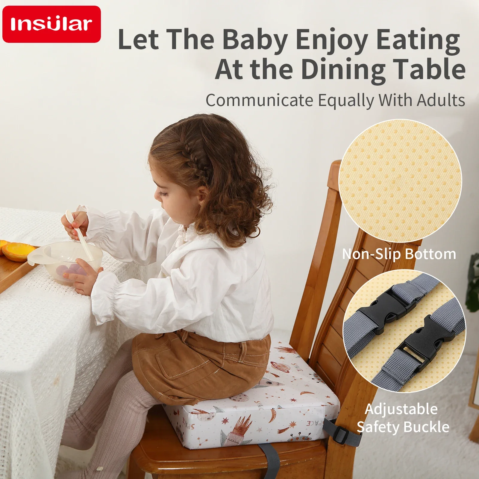 INSULAR Star Pattern Waterproo - Baby High Chair Booster review and price