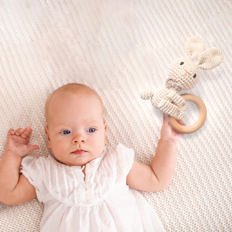 1PC Crochet Animal Rabbit Ratt - Baby Products Pictures review and price