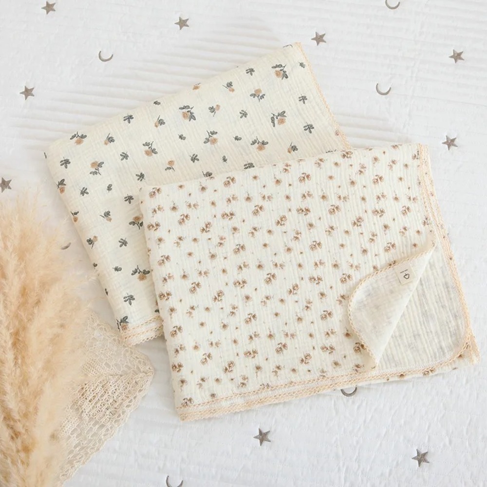 Soft Floral Muslin Baby Blanke - Baby Swaddle Blanket review and price