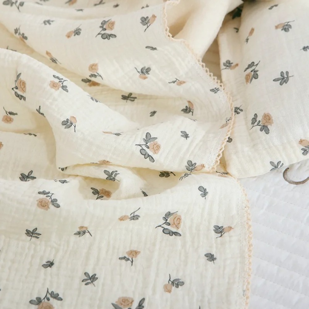 Soft Floral Muslin Baby Blanke - Baby Swaddle Blanket review and price