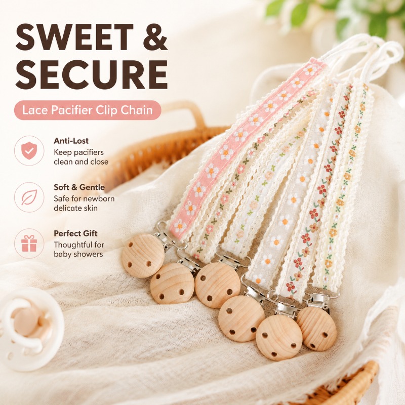 Lace Pacifier Clip Chain for N - Baby Products Dropshipping review and price